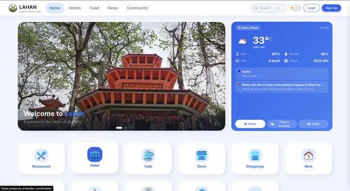 LAHAN Hub project interface